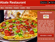 Tablet Screenshot of abate-restaurant.com